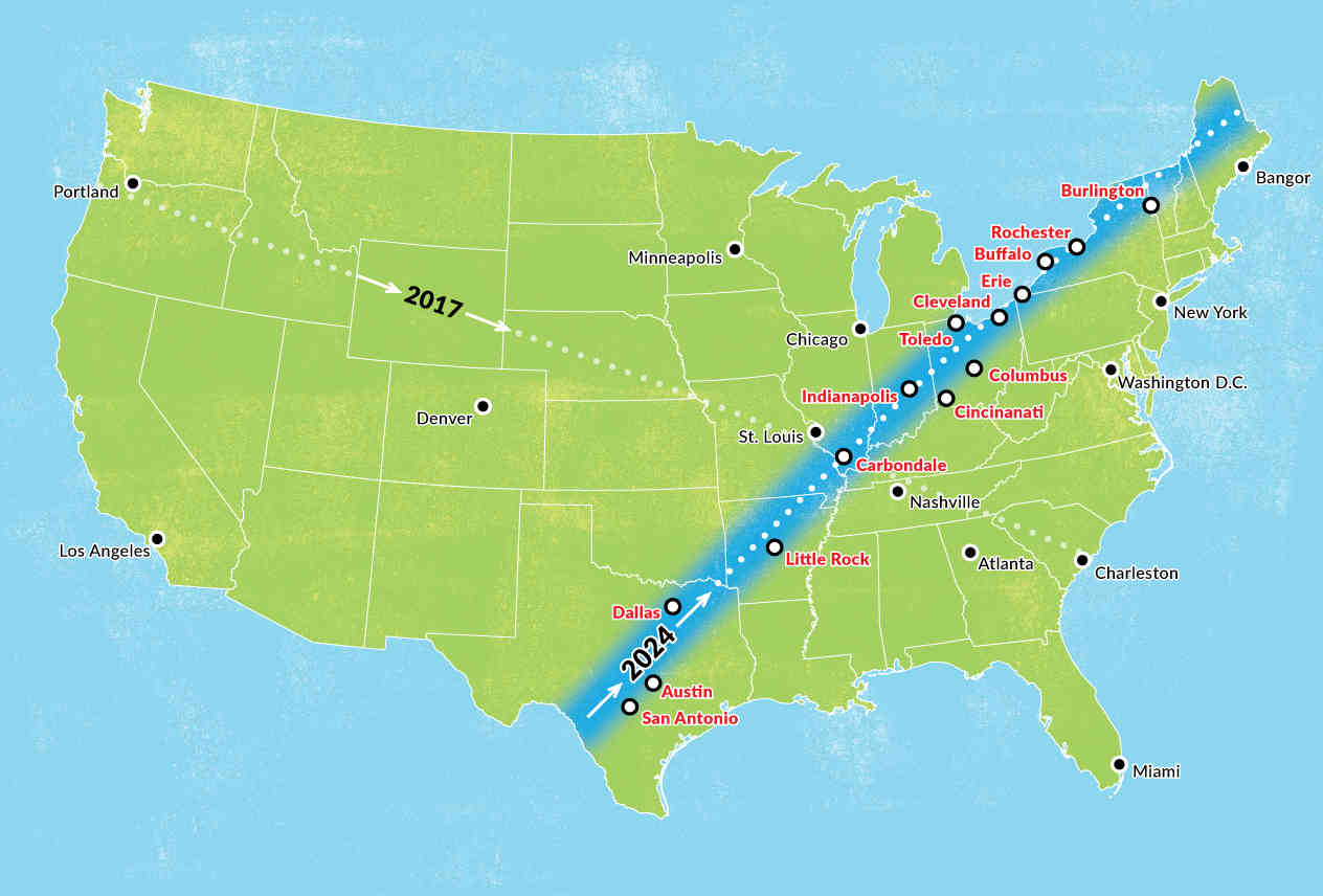 Eclipse 2024 Path Of Totality Map Calendar 2024